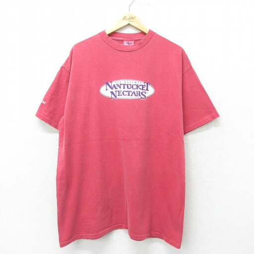 【中古】古着 半袖 ビンテージ ヴィンテージTシャツ メンズ 90年代 90s オールナチュラル 大きいサイズ 2L LL ビッグシルエット ゆったり ビッグサイズ オーバーサイズ コットン クルーネック 丸首 USA製 アメリカ製 赤系 レッド XLサイズ 中古 | 春夏 夏物 【中古】古着 半袖 ビンテージ ヴィンテージTシャツ メンズ 90年代 90s オールナチュラル 大きいサイズ 2L LL ビッグシルエット ゆったり ビッグサイズ オーバーサイズ コットン クルーネック 丸首 USA製 アメリカ製 赤系 レッド XLサイズ 中古 | 春夏 夏物