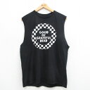 【中古】古着 ロック バンド ノースリーブTシャツ メンズ グレイトフルデッド コットン クルーネック 丸首 黒 ブラック Lサイズ 中古 春夏 夏物 夏服 メ...