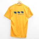 【中古】古着 フルーツオブザルーム 半袖 ビンテージ ヴィンテージTシャツ メンズ 90年代 90s ゾウ クルーネック 丸首 USA製 アメリカ製 オレンジ Mサイズ 中古 | 春夏 夏物 夏服 ヴィンテージTシャツ メンズファッション カットソー ティーシャツ ティシャツ