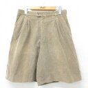 【中古】古着 ショートパンツ ショーツ レディース 80年代 80s コーデュロイ USA製 アメリカ製 茶 ブラウン 中古 ボトムス 短パン ショーパン ハー...
