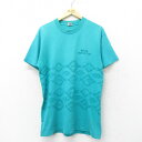 【中古】古着 フルーツオブザルーム 半袖 ビンテージ ヴィンテージTシャツ メンズ 90年代 90s ネイティブ柄 ラグ柄 コットン クルーネック 丸首 USA製 アメリカ製 水色 Lサイズ 中古 | 春夏 夏物 夏服 ヴィンテージTシャツ メンズファッション カットソー テ(4)