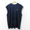 【中古】古着 スポルディング ノースリーブ ビンテージ ヴィンテージTシャツ メンズ 90年代 90s ワンポイントロゴ 大きいサイズ 2L LL ビッグシルエ...