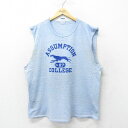 【中古】古着 チャンピオン champion ノースリーブ ビンテージ ヴィンテージTシャツ メンズ 90年代 90s カレッジ クルーネック 丸首 USA製 ...