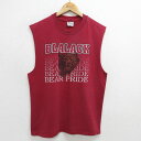 【中古】古着 ヘインズ Hanes ノースリーブ ビンテージ ヴィンテージTシャツ メンズ 00年代 00s クマ BLALACK コットン クルーネック 丸首...