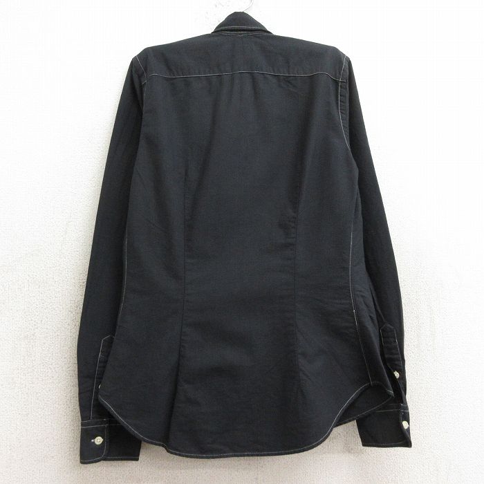 【中古】古着 ラルフローレン Ralph Lauren 90s 長袖シャツ キッズ ボーイズ 黒 オ...