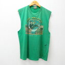 【中古】古着 ヘインズ Hanes ビンテージ ヴィンテージ ノースリーブTシャツ メンズ 80年代 80s ニューオーリンズ ジャズ クルーネック 丸首 US...