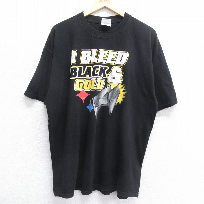 STREET - 【中古】古着 00s ヴィンテージTシャツ メンズ XLサイズ 黒 コットン クルーネック ビッグシルエット アメカジ ストリート カジュアル きれいめ レトロ オールド 24jun29 5OF