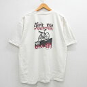 【中古】古着 半袖 ビンテージ ヴィンテージTシャツ メンズ 90年代 90s 自転車 大きいサイズ 2L LL ビッグシルエット ゆったり ビッグサイズ オーバーサイズ コットン クルーネック 丸首 USA製 アメリカ製 生成り XLサイズ 中古 | 春夏 夏物 夏服 ヴィンテー