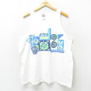 【中古】古着 ビンテージ ヴィンテージ タンクトップ メンズ 90年代 90s 花柄 大きいサイズ 2L LL ビッグシルエット ゆったり ビッグサイズ オーバ...
