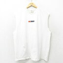 【中古】古着 ナイキ NIKE ノースリーブ ビンテージ ヴィンテージTシャツ メンズ 90年代 90s ワンポイントロゴ 大きいサイズ 2L LL ビッグシル...