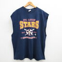 【中古】古着 ヘインズ Hanes ビンテージ ヴィンテージ ノースリーブTシャツ メンズ 00年代 00s 野球 セントルイススターズ 大きいサイズ 2L L...