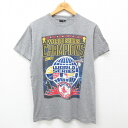 【中古】古着 半袖 ビンテージ ヴィンテージTシャツ メンズ 00年代 00s MLB ボストンレッドソックス ワールドシリーズ クルーネック 丸首 グレー 霜降り メジャーリーグ ベースボール 野球 Mサイズ 中古 | 春夏 夏物 夏服 ヴィンテージTシャツ メンズファッシ(4)