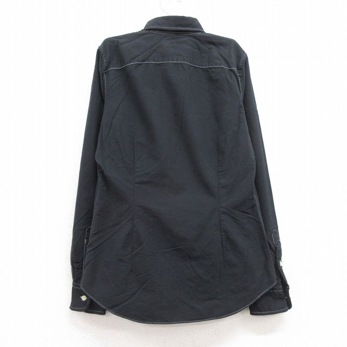 【中古】古着 ラルフローレン Ralph Lauren 長袖シャツ キッズ ボーイズ 黒 オック...