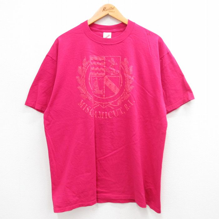 【中古】古着 ジャージーズ 半袖 ビンテージ ヴィンテージTシャツ メンズ 90年代 90s イカリ MISQUAMICUT 大きいサイズ 2L LL ビッグシルエット ゆったり ビッグサイズ オーバーサイズ コットン クルーネック 丸首 USA製 アメリカ製 濃ピンク XLサイズ 中古 |