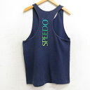 【中古】古着 スピード SPEEDO ビンテージ ヴィンテージ タンクトップ メンズ 90年代 90s ビッグロゴ コットン クルーネック 丸首 USA製 アメ...
