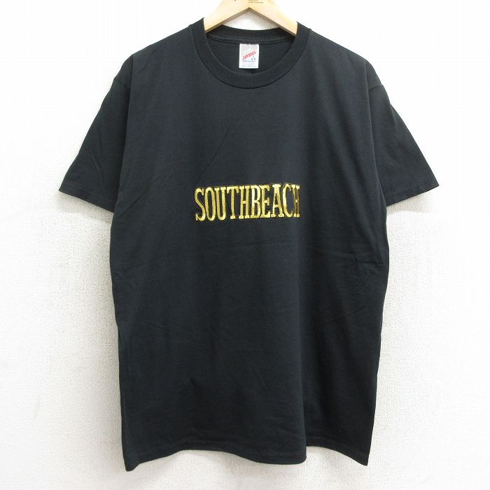 乐天商城 - 【中古】古着 ジャージーズ 半袖 ビンテージ ヴィンテージTシャツ メンズ 90年代 90s サウスビーチ クルーネック 丸首 USA製 アメリカ製 黒 ブラック Lサイズ 中古 | 春夏 夏物 夏服 ヴィンテージTシャツ メンズファッション カットソー ティーシャツ ティシ