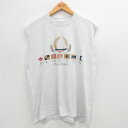 【中古】古着 オニータ ONEITA ビンテージ ヴィンテージ ノースリーブTシャツ メンズ 90年代 90s フロリダ バルムビーチ クルーネック 丸首 薄グ...