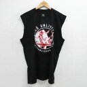 【中古】古着 エコー ノースリーブTシャツ メンズ サイ 大きいサイズ 2L LL ビッグシルエット ゆったり ビッグサイズ オーバーサイズ コットン クルーネ...