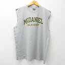 【中古】古着 チャンピオン champion ビンテージ ヴィンテージ ノースリーブTシャツ メンズ 00年代 00s マクダニエル フィールドホッケー クルー...