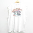 【中古】古着 ヘインズ Hanes ビンテージ ヴィンテージ ノースリーブTシャツ 90年代 90s ROCKET RODS 胸ポケット付き 大きいサイズ 2L...