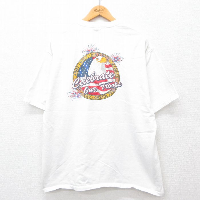 樂天商城 - 【中古】古着 00s 半袖Tシャツ メンズ ホワイト XLサイズ ARMY プリント ヴィンテージ ストリート アメカジ カジュアル きれいめ ヴィンテージ レトロ オールド