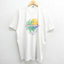 【中古】古着 フルーツオブザルーム 半袖 ビンテージ ヴィンテージTシャツ メンズ 90年代 90s SPORTSPARK 太陽 ロング丈 大きいサイズ 2L ...