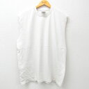 【中古】古着 PRO CLUB ビンテージ ヴィンテージ ノースリーブTシャツ メンズ 90年代 90s 無地 コットン クルーネック 丸首 USA製 アメリカ...