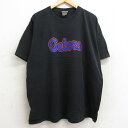 【中古】古着 チャンピオン champion 半袖 ビンテージ ヴィンテージTシャツ メンズ 00年代 00s ゲイターズ 大きいサイズ 2L LL ビッグシルエット ゆったり ビッグサイズ オーバーサイズ クルーネック 丸首 黒 ブラック XLサイズ 中古 | 春夏 夏物 夏服 ヴィン(4)