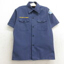 【中古】古着 半袖 ボーイスカウトシャツ キッズ ボーイズ 子供服 ワッペン 紺 ネイビー | 春夏 春物 春服 秋冬 秋物 秋服 女の子 子ども服 こども服 ...