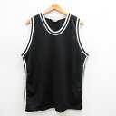 【中古】古着 ビンテージ ヴィンテージ ノースリーブTシャツ メンズ 00年代 00s メッシュ地 クルーネック 丸首 黒他 ブラック XLサイズ 中古 春夏 ...