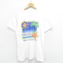 【中古】古着 半袖 ビンテージ ヴィンテージTシャツ メンズ 90年代 90s ロイヤルカリビアン 船 クルーネック 丸首 白 ホワイト Mサイズ 中古 | 春夏 夏物 夏服 ヴィンテージTシャツ メンズファッション カットソー ティーシャツ ティシャツ メンズTシャツ 半 5OF