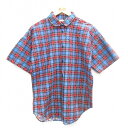 【中古】古着 半袖シャツ レディース 90年代 90s 紺他 ネイビー チェック 中古 ブラウス トップス | 春夏 春物 春服 秋冬 秋物 秋服 カジュアル ...