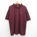 【中古】古着 リーボック REEBOK 半袖 ブランド ポロシャツ メンズ ワンポイントロゴ 鹿の子 大きいサイズ 2L LL ビッグシルエット ゆったり ビッグサイズ オーバーサイズ エンジ XLサイズ 中古 トップス | 春夏 春物 春服 夏物 夏服 カジュアルシャツ メンズ(4)