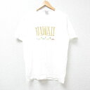 【中古】古着 半袖 ビンテージ ヴィンテージTシャツ メンズ 90年代 90s ハワイ 刺繍 コットン クルーネック 丸首 USA製 アメリカ製 白 ホワイト Mサイズ 中古 | 春夏 夏物 夏服 ヴィンテージTシャツ メンズファッション カットソー ティーシャツ ティシャツ