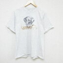 【中古】古着 半袖 ビンテージ ヴィンテージTシャツ メンズ 00年代 00s ラブラドールレトリバー 刺繍 クルーネック 丸首 グレー 霜降り 【spe】 XLサイズ 中古 | 春夏 夏物 夏服 ヴィンテージTシャツ メンズファッション カットソー ティーシャツ ティシャツ(4)