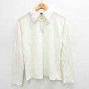 【中古】古着 長袖 ハーフジップ トップス メンズ 70年代 70s 白 ホワイト Mサイズ 中古 | 春夏 春物 春服 秋冬 秋物 秋服 カジュアルシャツ メ...
