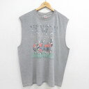 【中古】古着 ビンテージ ヴィンテージ ノースリーブTシャツ メンズ 00年代 00s アメフト 大きいサイズ 2L LL ビッグシルエット ゆったり ビッグサ...