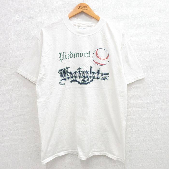 【中古】古着 半袖 ビンテージ ヴィンテージTシャツ メンズ 00年代 00s ピエモンテ 野球 コットン クルーネック 丸首 白 ホワイト XLサイズ 中古 | 春夏 夏物 夏服 ヴィンテージTシャツ メンズファッション カットソー ティーシャツ ティシャツ メンズTシャツ 5OF