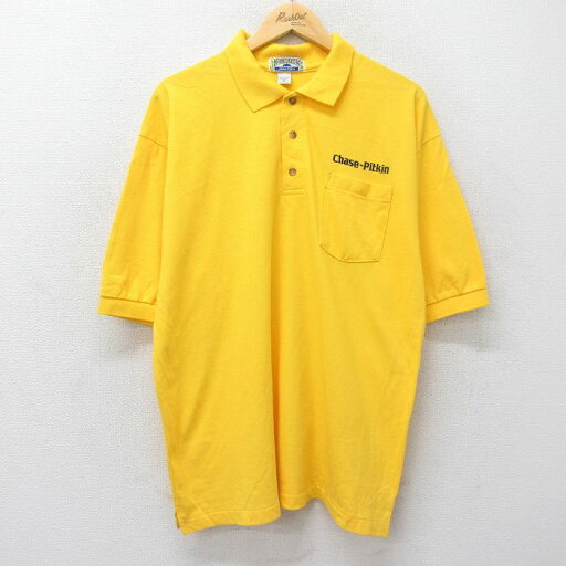 【中古】古着 半袖 ポロシャツ メンズ 90年代 90s Chase Pitkin 鹿の子 大きいサイズ 2L LL ビッグシルエット ゆったり ビッグサイズ オーバーサイズ コットン USA製 アメリカ製 黄 イエロー XLサイズ 中古 トップス | 春夏 春物 春服 夏物 夏服 カジュアルシ 【中古】古着 半袖 ポロシャツ メンズ 90年代 90s Chase Pitkin 鹿の子 大きいサイズ 2L LL ビッグシルエット ゆったり ビッグサイズ オーバーサイズ コットン USA製 アメリカ製 黄 イエロー XLサイズ 中古 トップス | 春夏 春物 春服 夏物 夏服 カジュアルシ