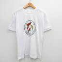 【中古】古着 半袖 ビンテージ ヴィンテージTシャツ メンズ 90年代 90s オウム クルーネック 丸首 白 ホワイト Mサイズ 中古 | 春夏 夏物 夏服 ヴィンテージTシャツ メンズファッション カットソー ティーシャツ ティシャツ メンズTシャツ 半袖Tシャツ 半袖テ 5OF