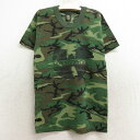 【中古】古着 半袖 ビンテージ ヴィンテージ ヒップホップ ラップTシャツ キッズ ボーイズ 子供服 90年代 90s ウータンクラン クルーネック 丸首 USA製 アメリカ製 濃紺 ネイビー 迷彩 【spe】 | 春夏 春物 春服 秋冬 秋物 秋服 女の子 子ども服 こども服 カ