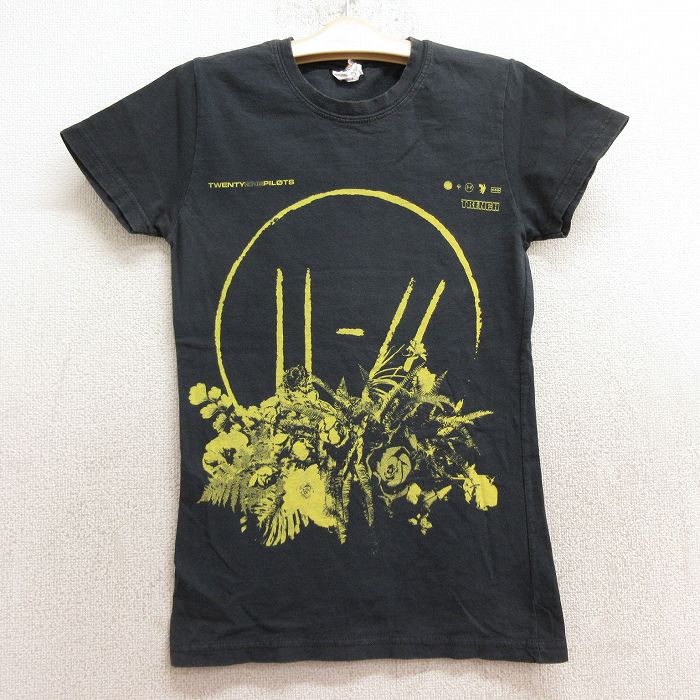 【中古】古着 半袖 ロックTシャツ バンドTシャツ キッズ ボーイズ 子供服 トゥエンティワンパイロッツ コットン クルーネック 丸首 黒 ブラック | 春夏 春物 春服 秋冬 秋物 秋服 女の子 子ども服 こども服 カジュアル ファッション おしゃれ かわいい