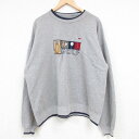 【中古】古着 長袖スウェット メンズ 00年代 00s ゴルフ 刺繍 クルーネック 丸首 グレー 霜降り XLサイズ 中古 スエット トレーナー トップス | ...