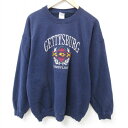 【中古】古着 長袖スウェット メンズ 00年代 00s ペンシルバニア 刺繍 クルーネック 丸首 紺 ネイビー XLサイズ 中古 スエット トレーナー トップス | 春夏 春物 春服 秋冬 秋物 秋服 メンズファッション カジュアル おしゃれ ファッション(4)