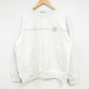 【中古】古着 長袖スウェット メンズ 00年代 00s 葉 クルーネック 丸首 薄グレー 霜降り Lサイズ 中古 スエット トレーナー トップス | 春夏 春物...