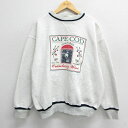 【中古】古着 長袖スウェット メンズ 90年代 90s ケープコッド クルーネック 丸首 薄グレー他 霜降り XLサイズ 中古 スエット トレーナー トップス | 春夏 春物 春服 秋冬 秋物 秋服 メンズファッション カジュアル おしゃれ ファッション(4)
