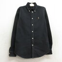 【中古】古着 ラルフローレン Ralph Lauren 長袖 ブランドシャツ キッズ ボーイズ 子供服 ワンポイントロゴ オックスフォード コットン ボタンダウ...