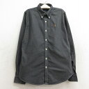【中古】古着 ラルフローレン Ralph Lauren 長袖 ブランドシャツ キッズ ボーイズ 子供服 90年代 90s ワンポイントロゴ オックスフォード コ...
