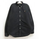 【中古】古着 ラルフローレン Ralph Lauren 長袖 ブランドシャツ キッズ ボーイズ 子供服 ワンポイントロゴ オックスフォード コットン ボタンダウ...