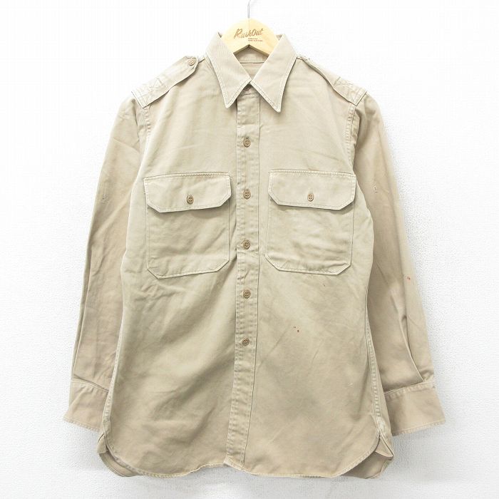 【20%OFF】【中古】古着 BRENT 長袖 ビンテージ ヴィンテージ ウールシャツ メンズ 40年代 40s マチ付き 【spe】 XLサイズ 中古 トップス | 春夏 春物 春服 秋冬 秋物 秋服 メンズ長袖シャツ 2OF